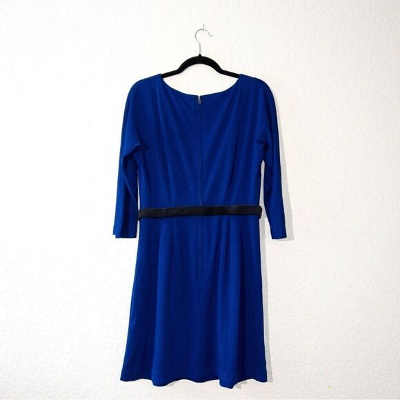 Girls From Savoy x Anthropologie Blue Pleated Ponte Dress Size Medium - Picture 4 of 6